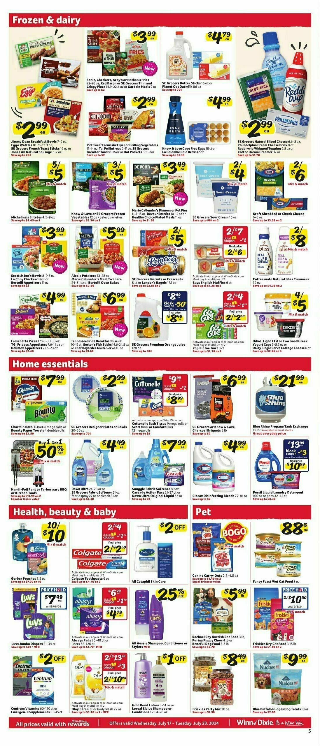 Winn-Dixie Weekly Ad from July 17