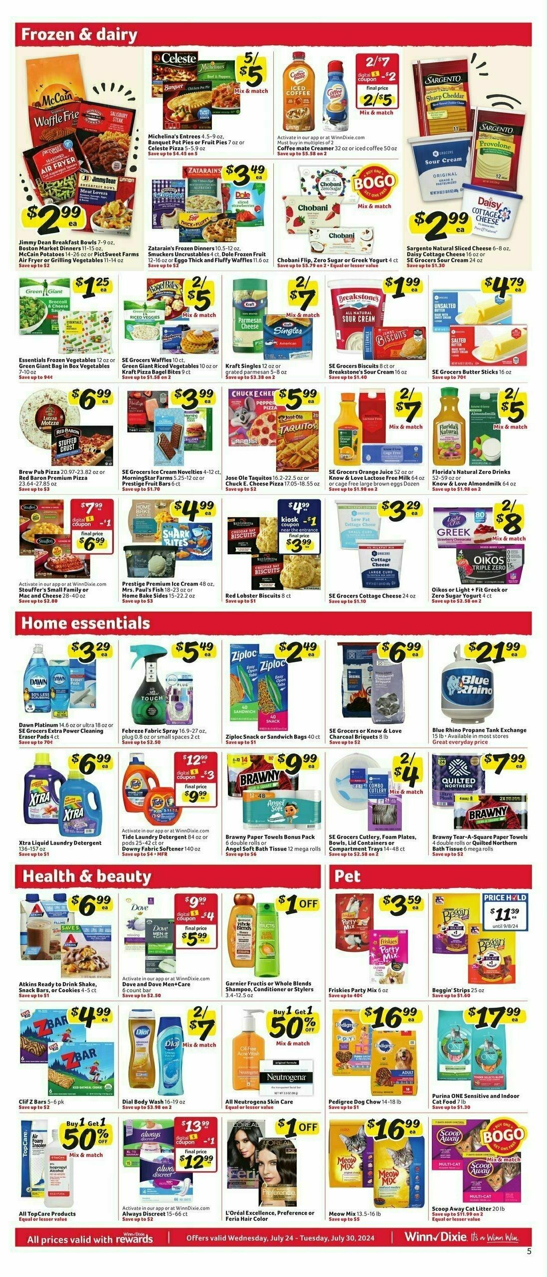 Winn-Dixie Weekly Ad from July 24