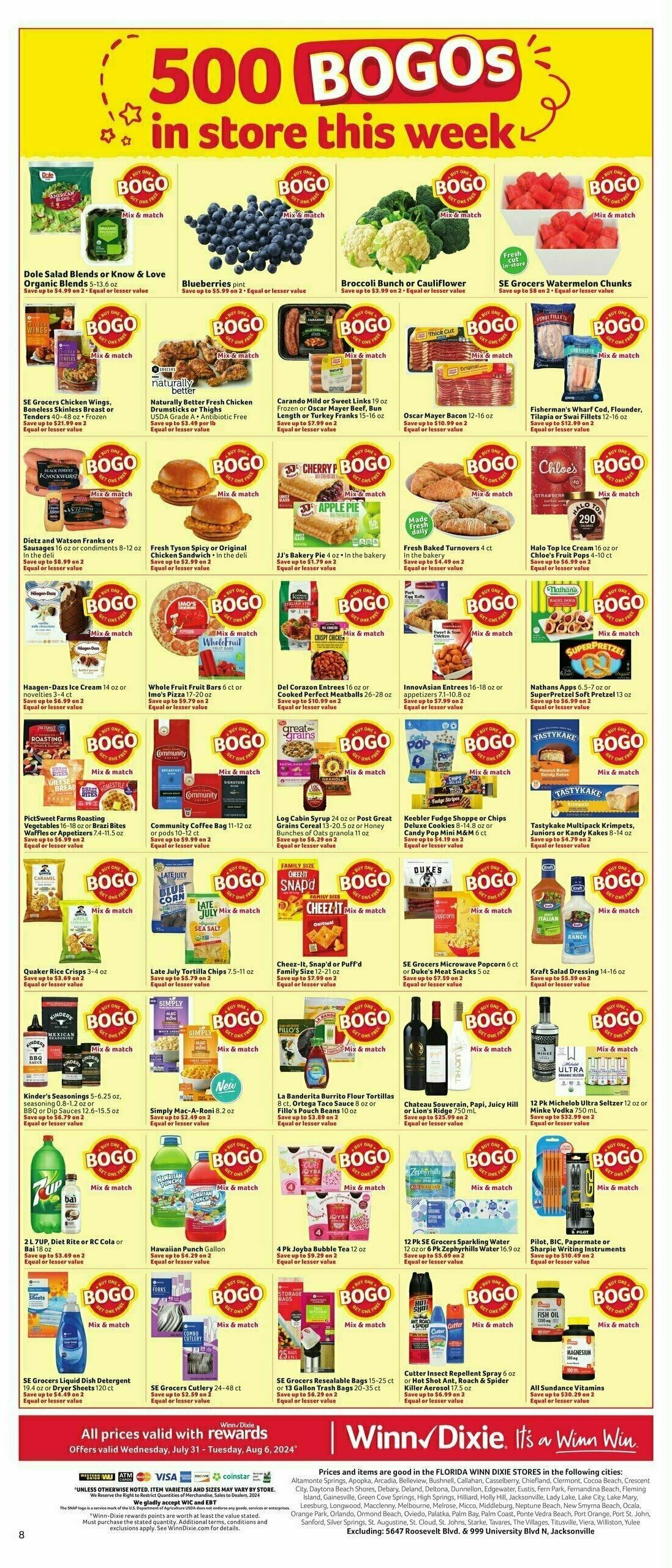 Winn-Dixie Weekly Ad from July 31