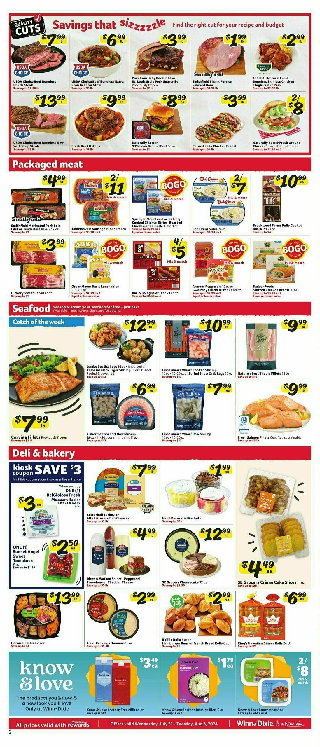 Winn-Dixie Weekly Ad from July 31