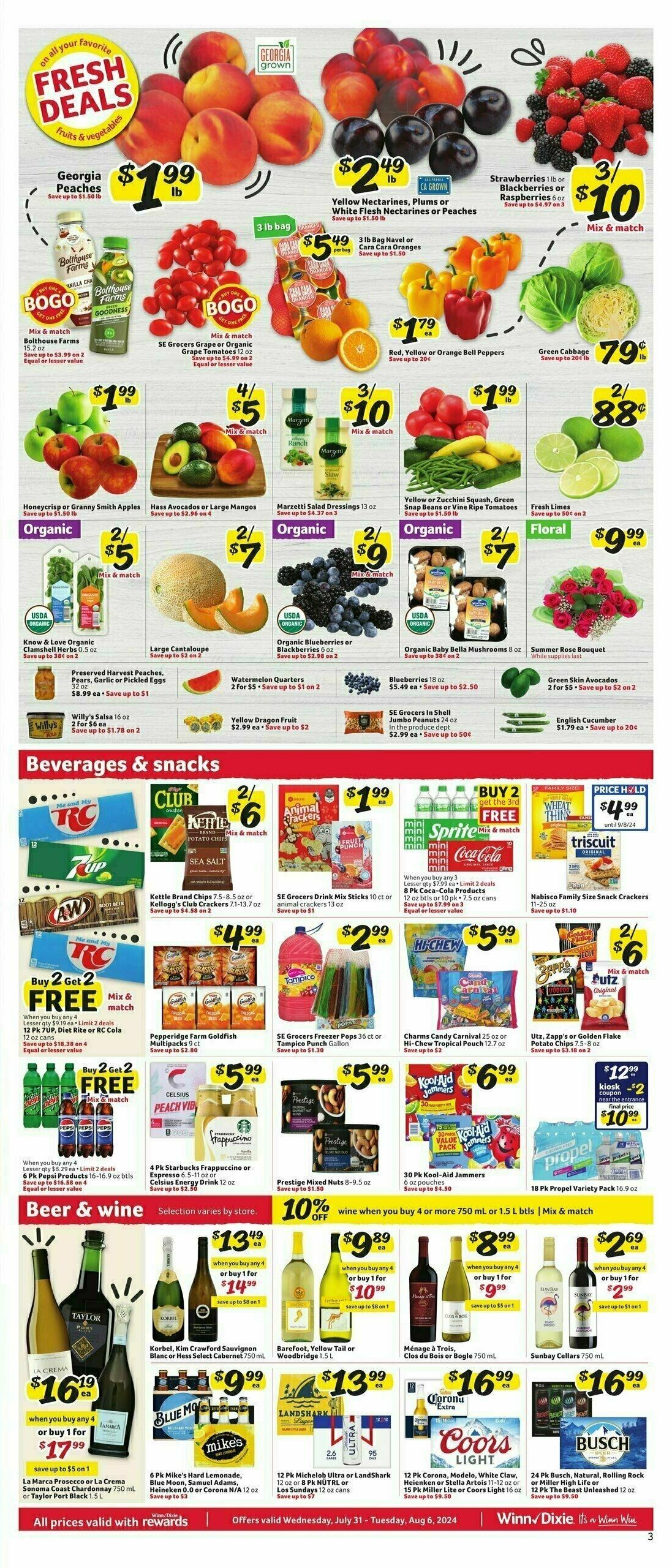 Winn-Dixie Weekly Ad from July 31