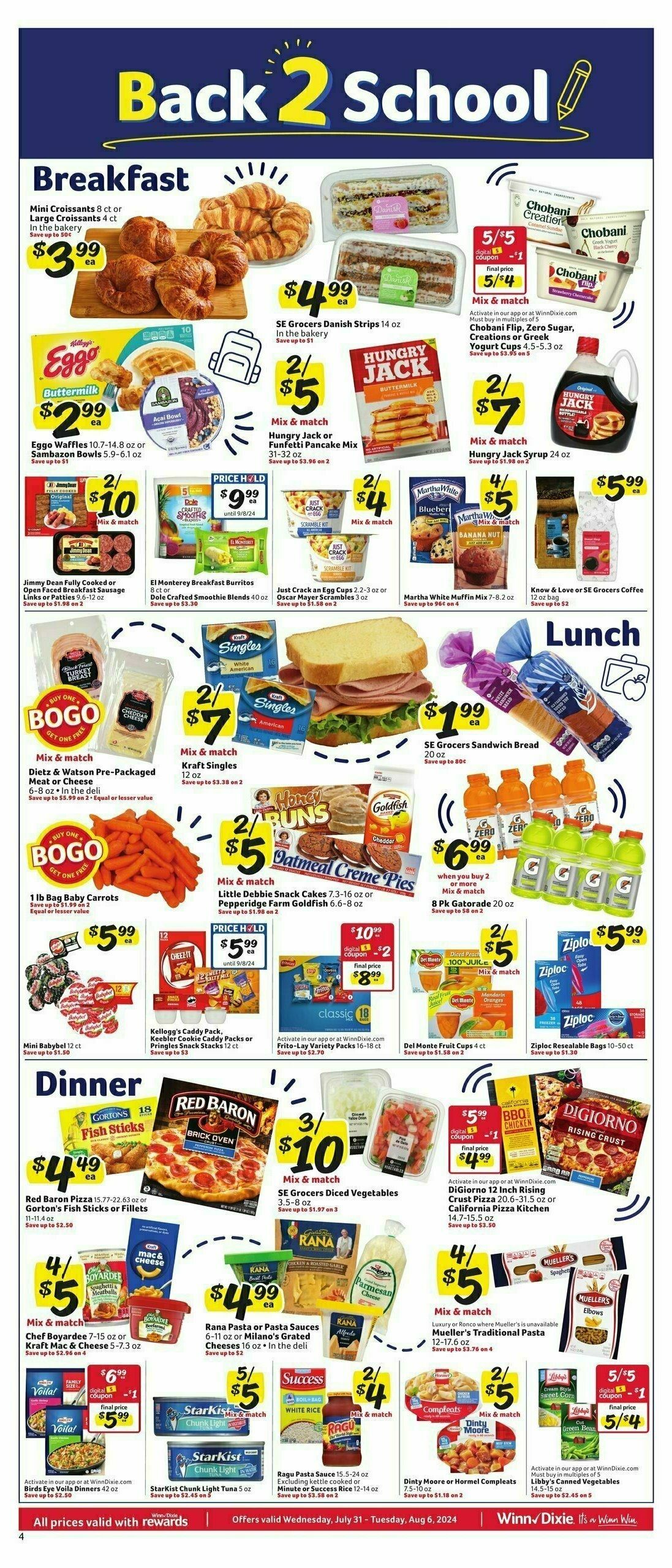 Winn-Dixie Weekly Ad from July 31