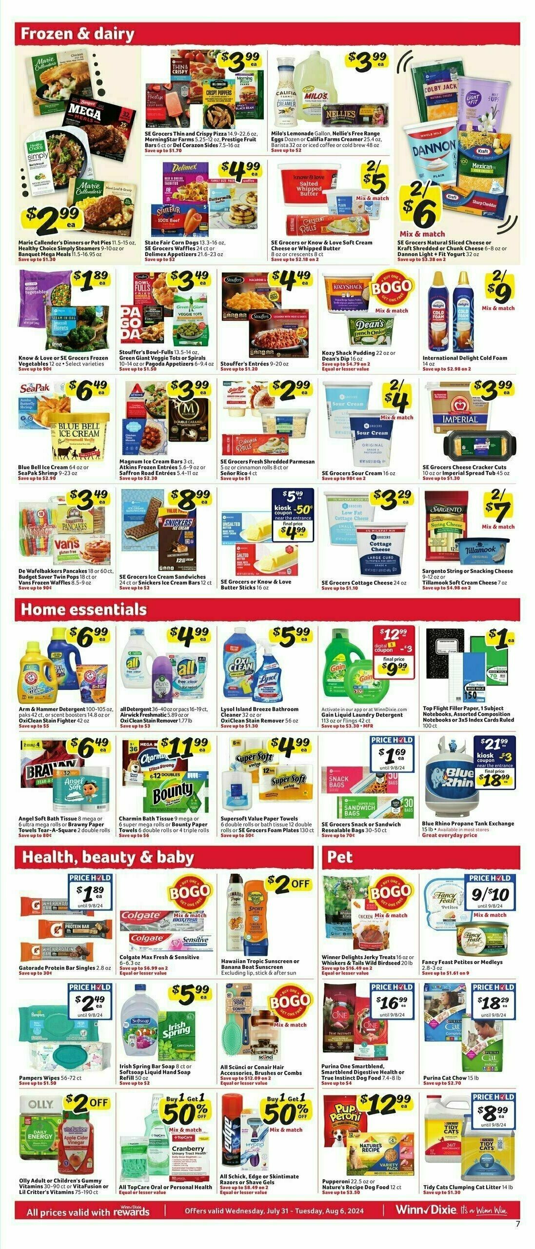 Winn-Dixie Weekly Ad from July 31