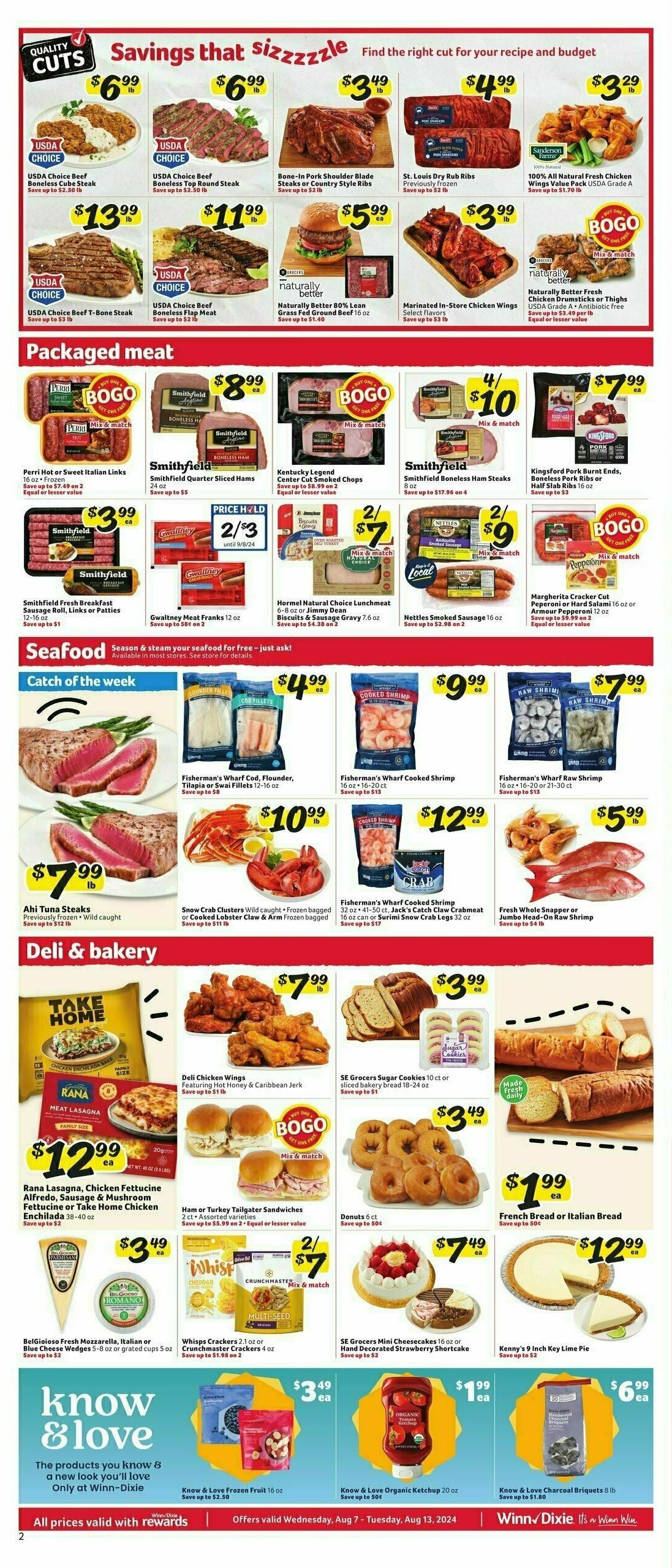 Winn-Dixie Weekly Ad from August 7