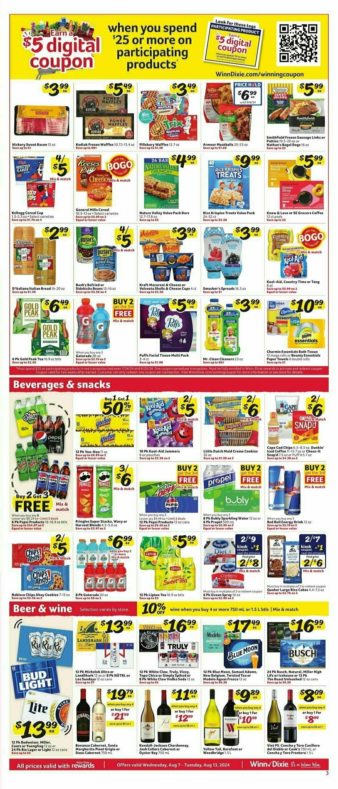 Winn-Dixie Weekly Ad from August 7