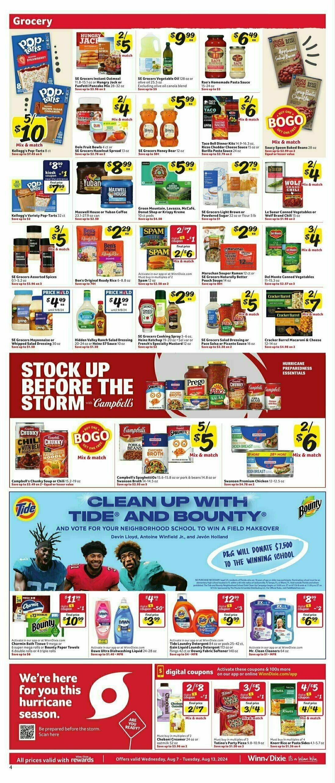 Winn-Dixie Weekly Ad from August 7