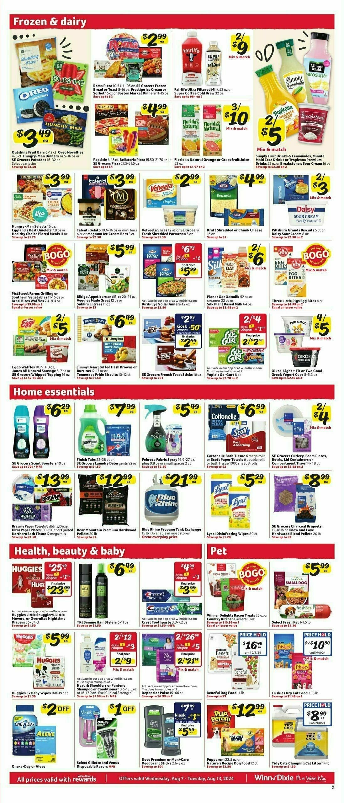 Winn-Dixie Weekly Ad from August 7