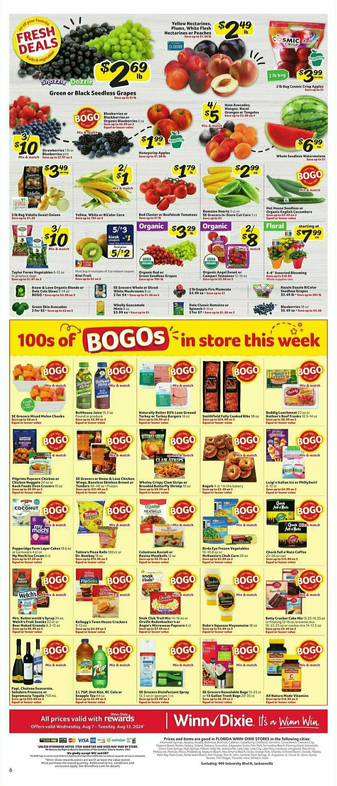 Winn-Dixie Weekly Ad from August 7