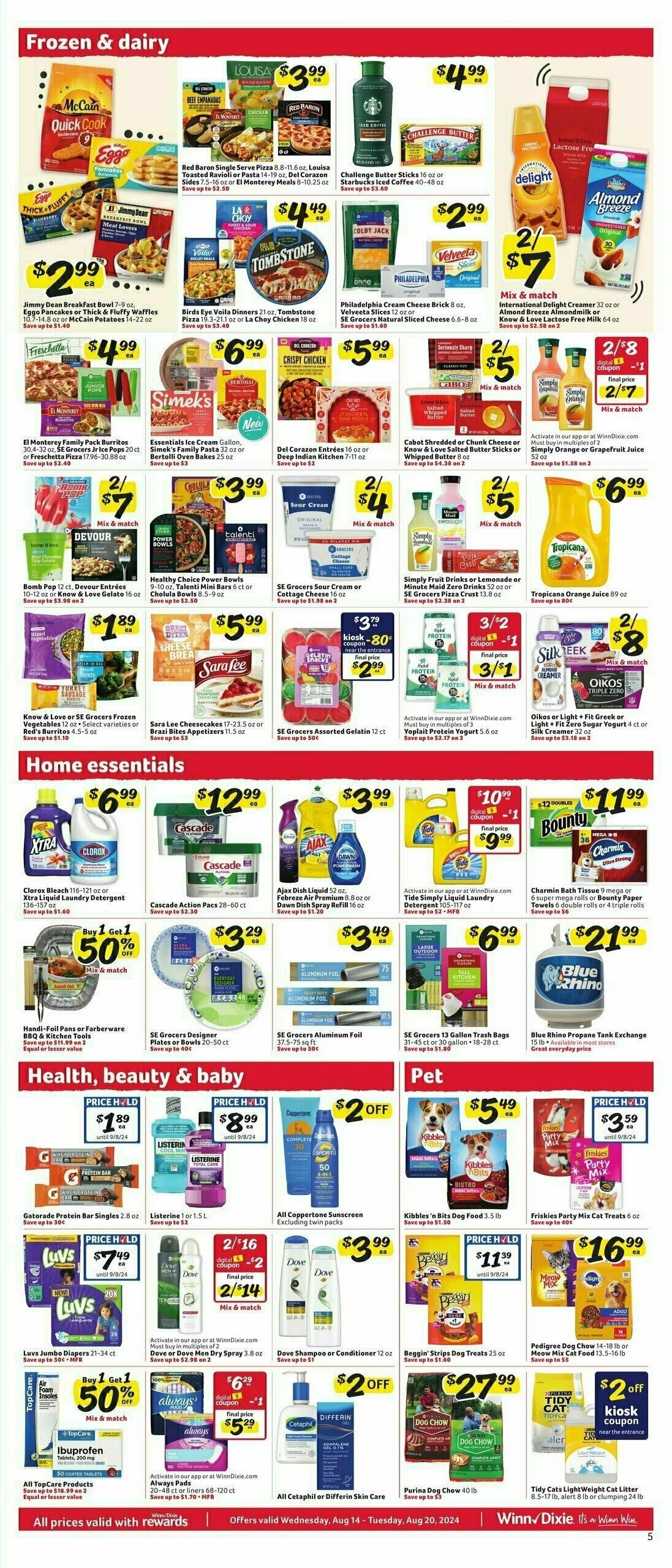 Winn-Dixie Weekly Ad from August 14