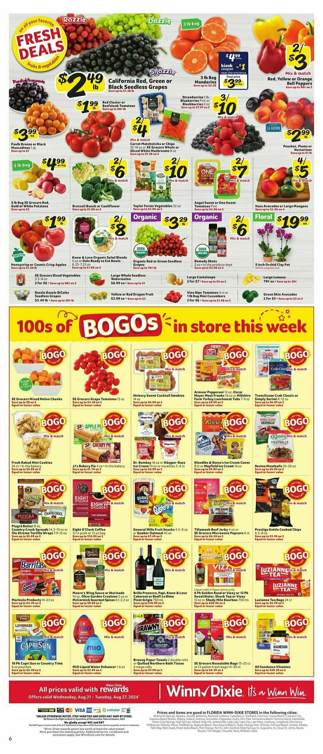 Winn-Dixie Weekly Ad from August 21