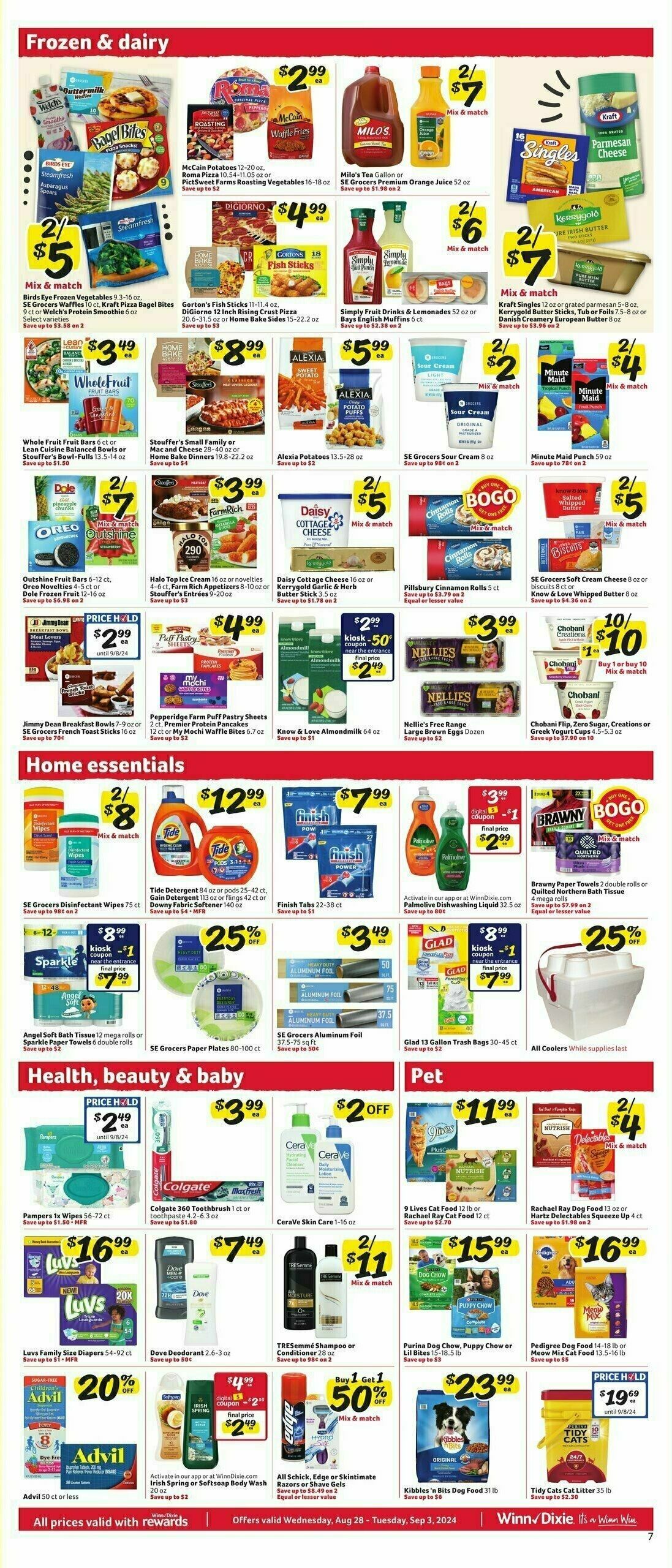 Winn-Dixie Weekly Ad from August 28