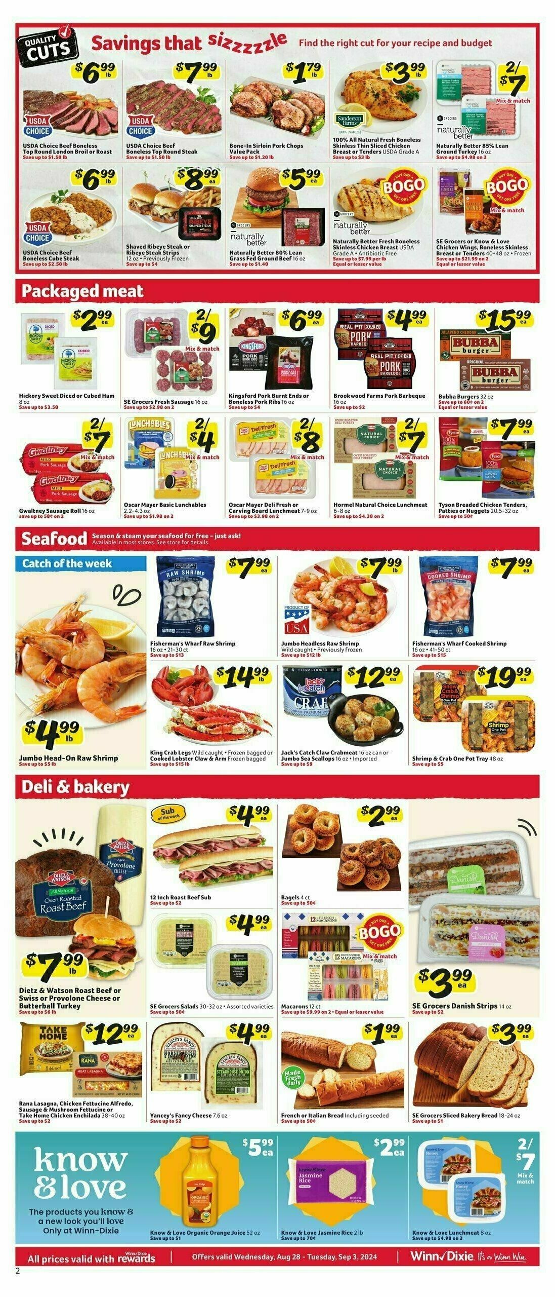 Winn-Dixie Weekly Ad from August 28