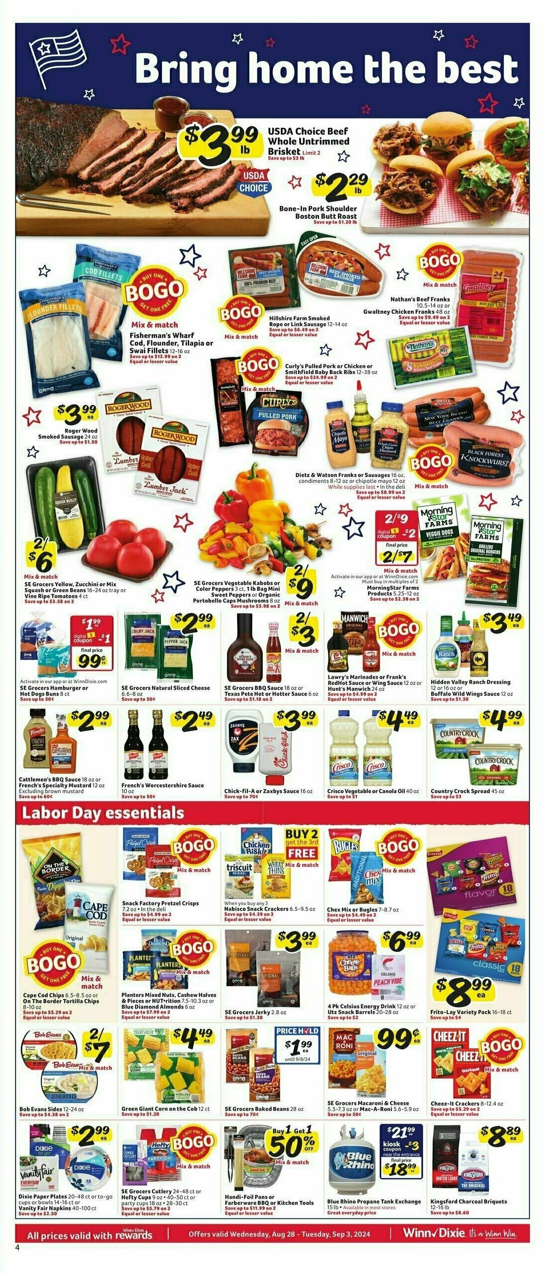 Winn-Dixie Weekly Ad from August 28