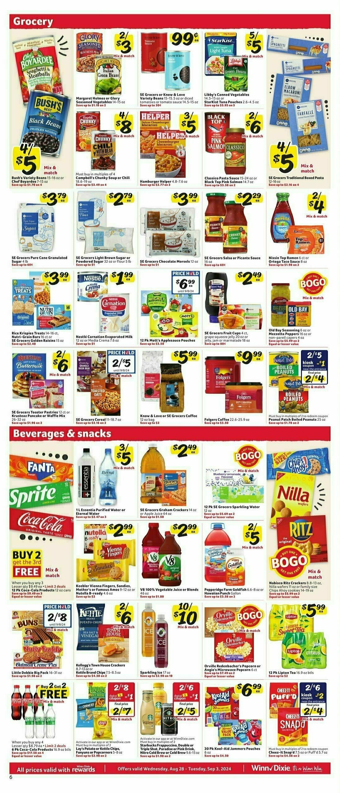 Winn-Dixie Weekly Ad from August 28