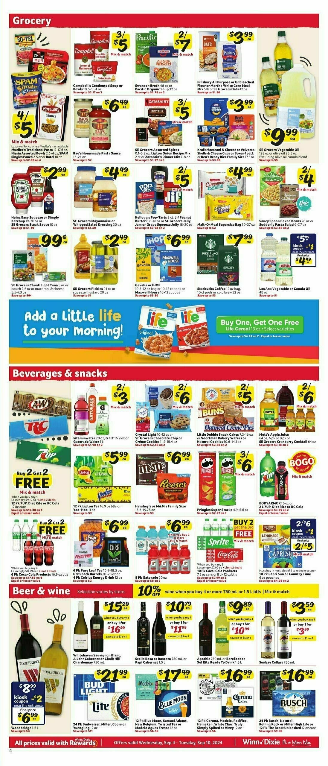 Winn-Dixie Weekly Ad from September 4