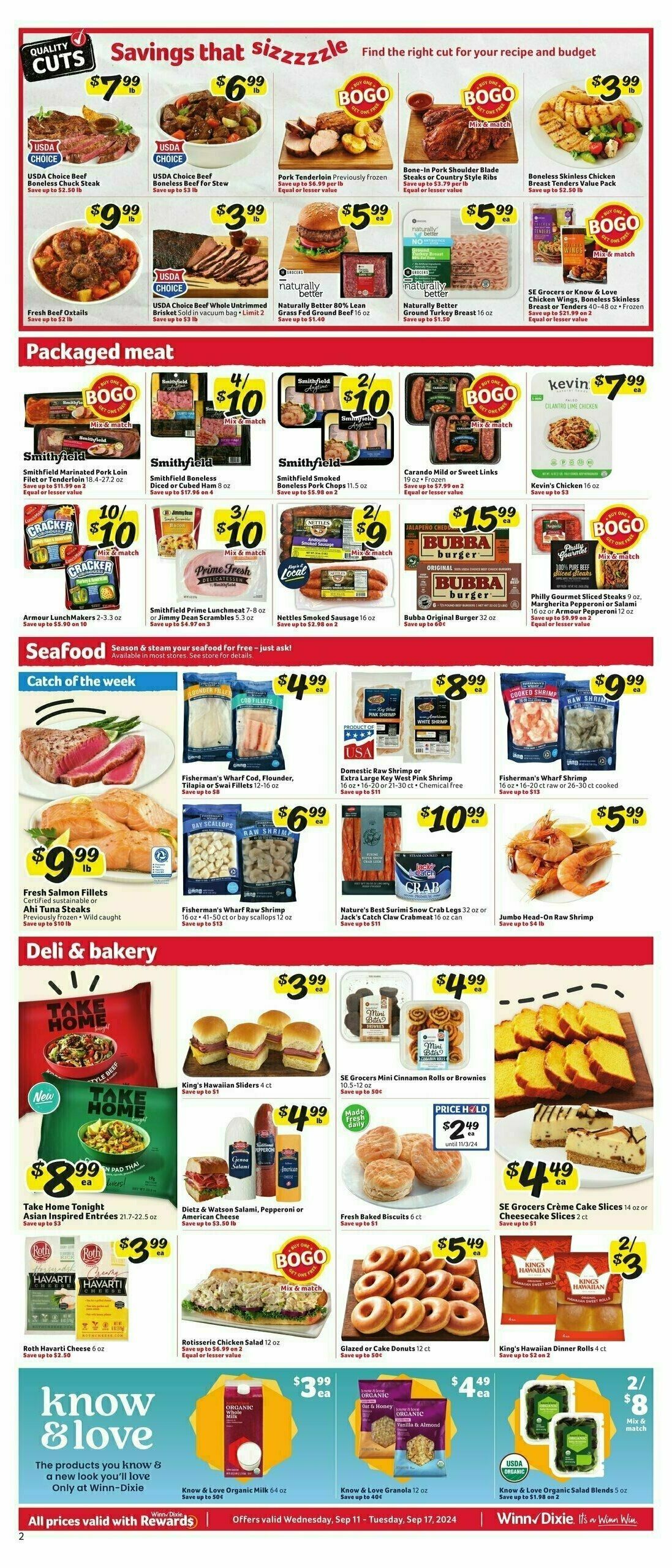 Winn-Dixie Weekly Ad from September 11