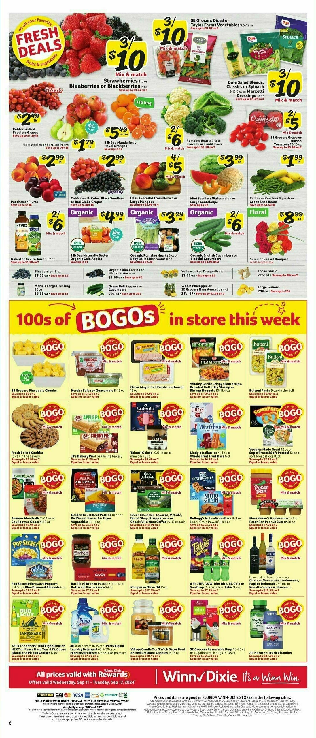 Winn-Dixie Weekly Ad from September 11