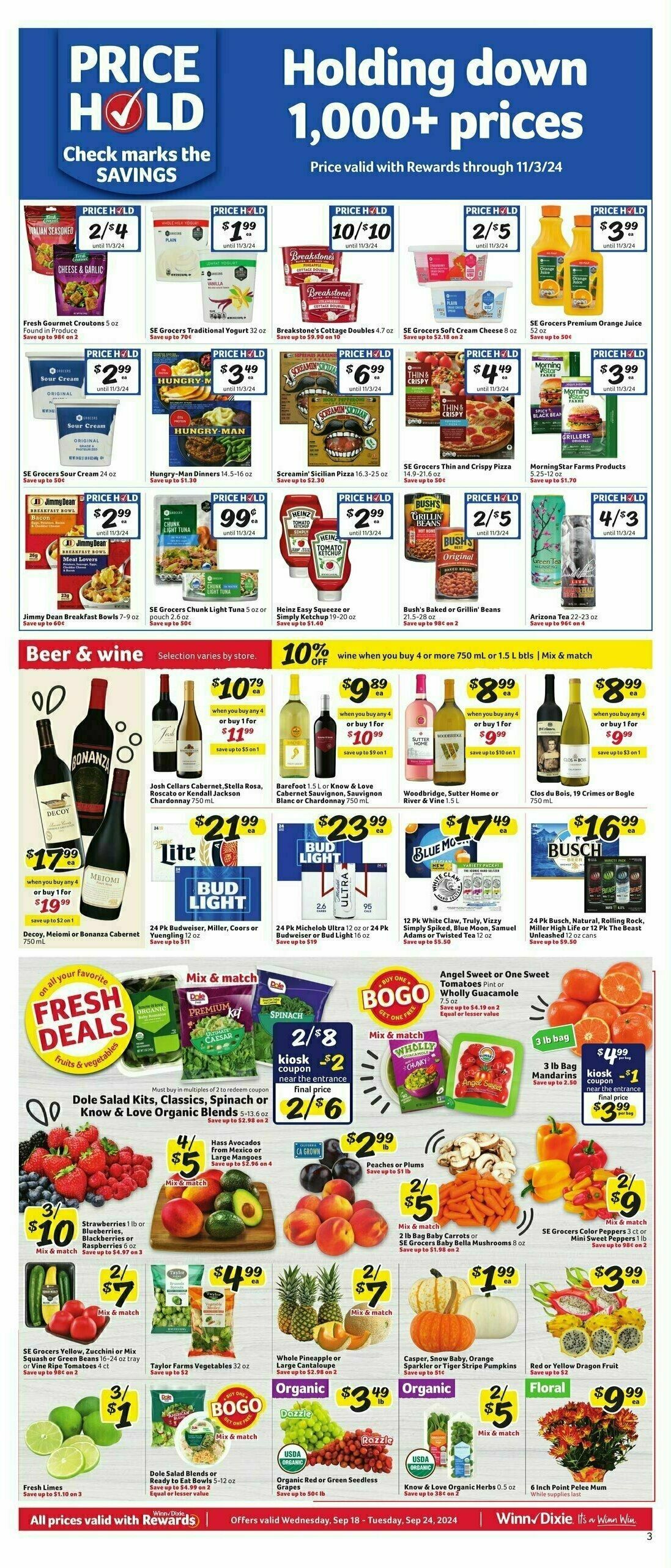 Winn-Dixie Weekly Ad from September 18