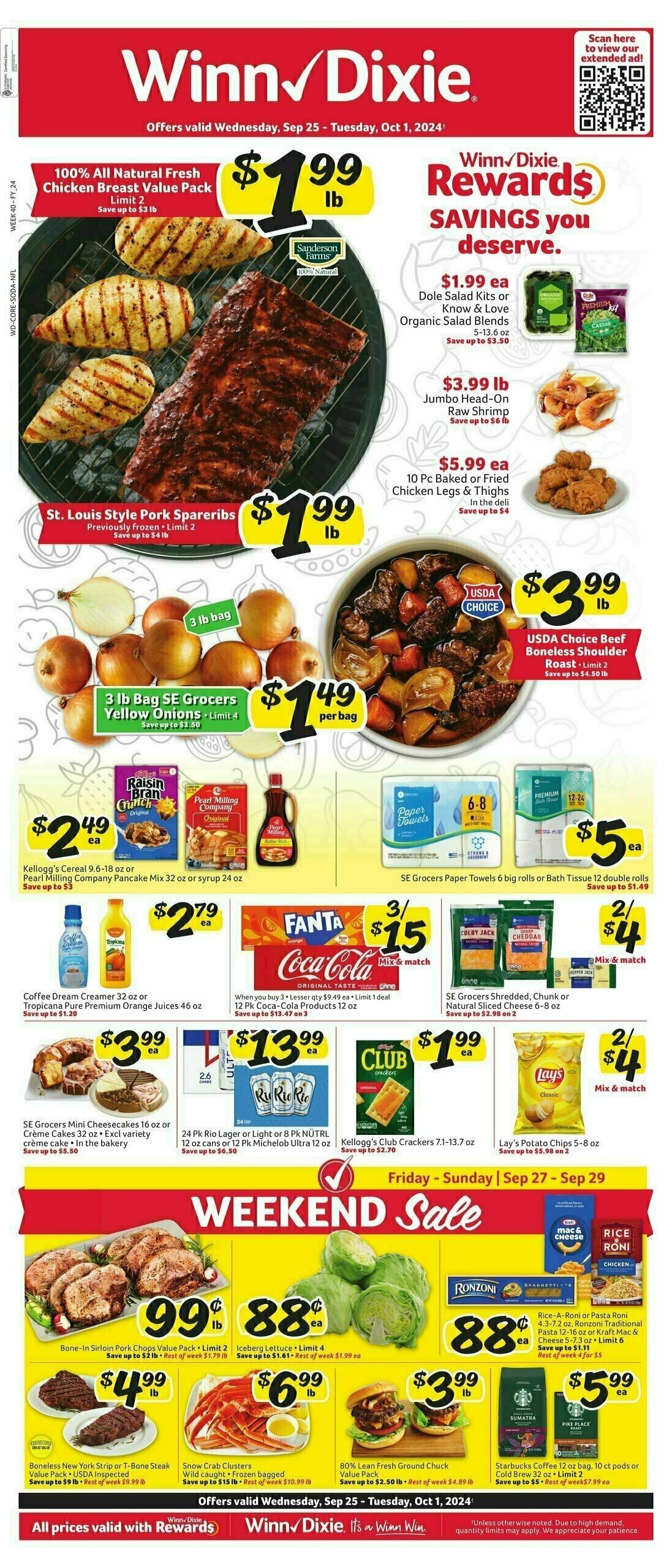 Winn-Dixie Weekly Ad from September 25