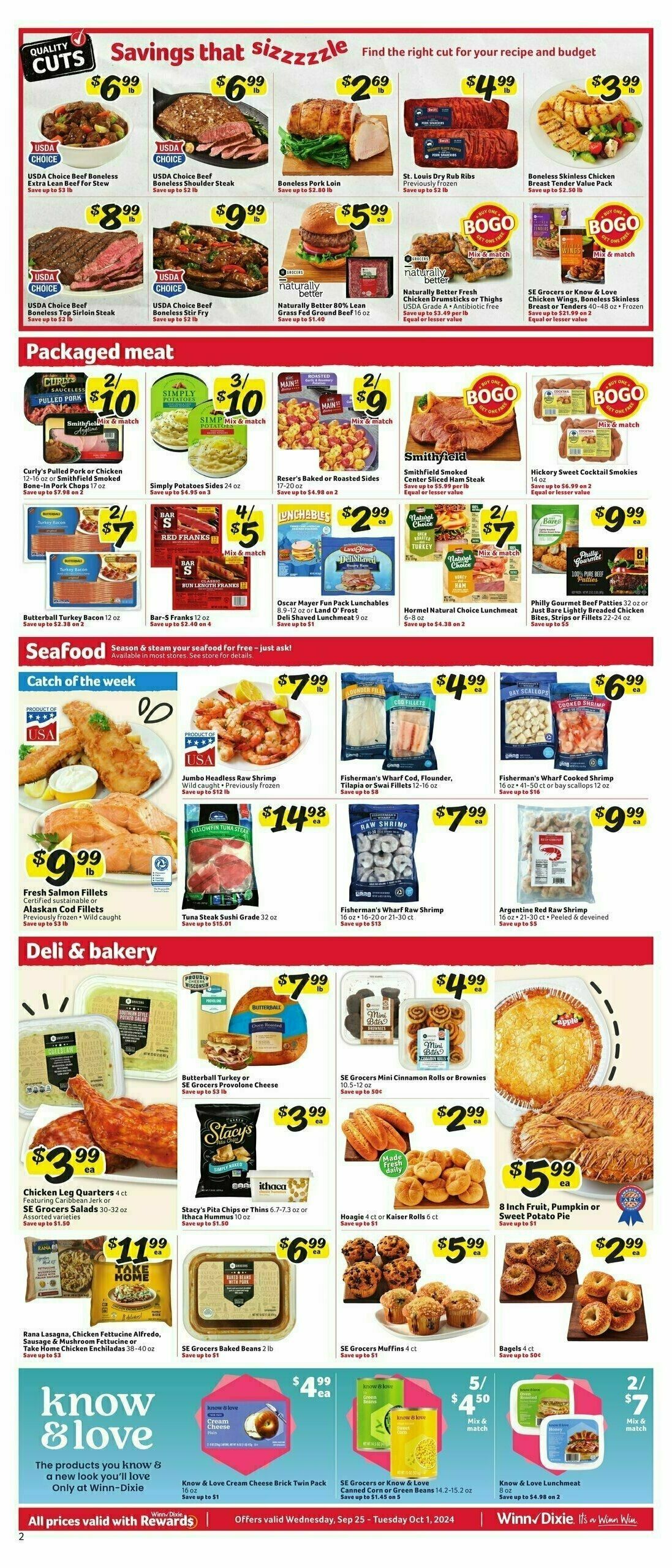 Winn-Dixie Weekly Ad from September 25