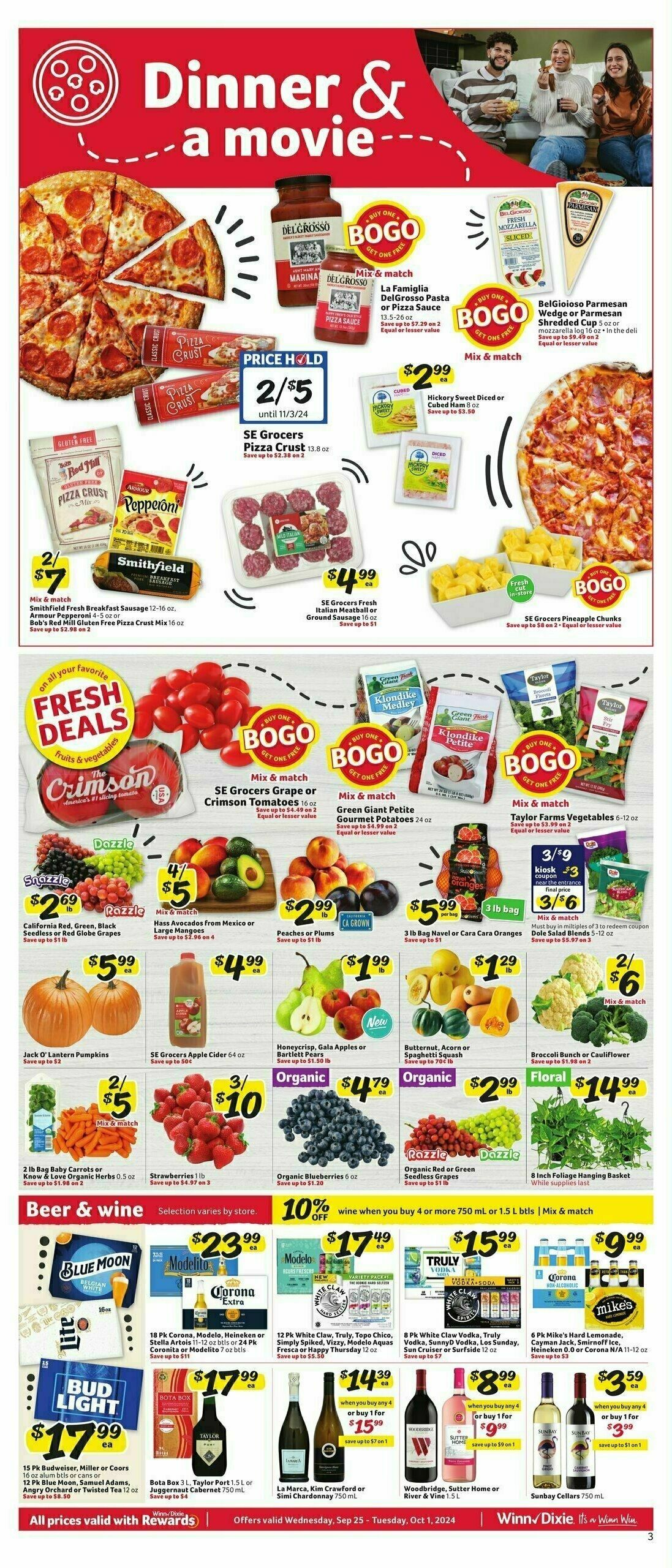 Winn-Dixie Weekly Ad from September 25