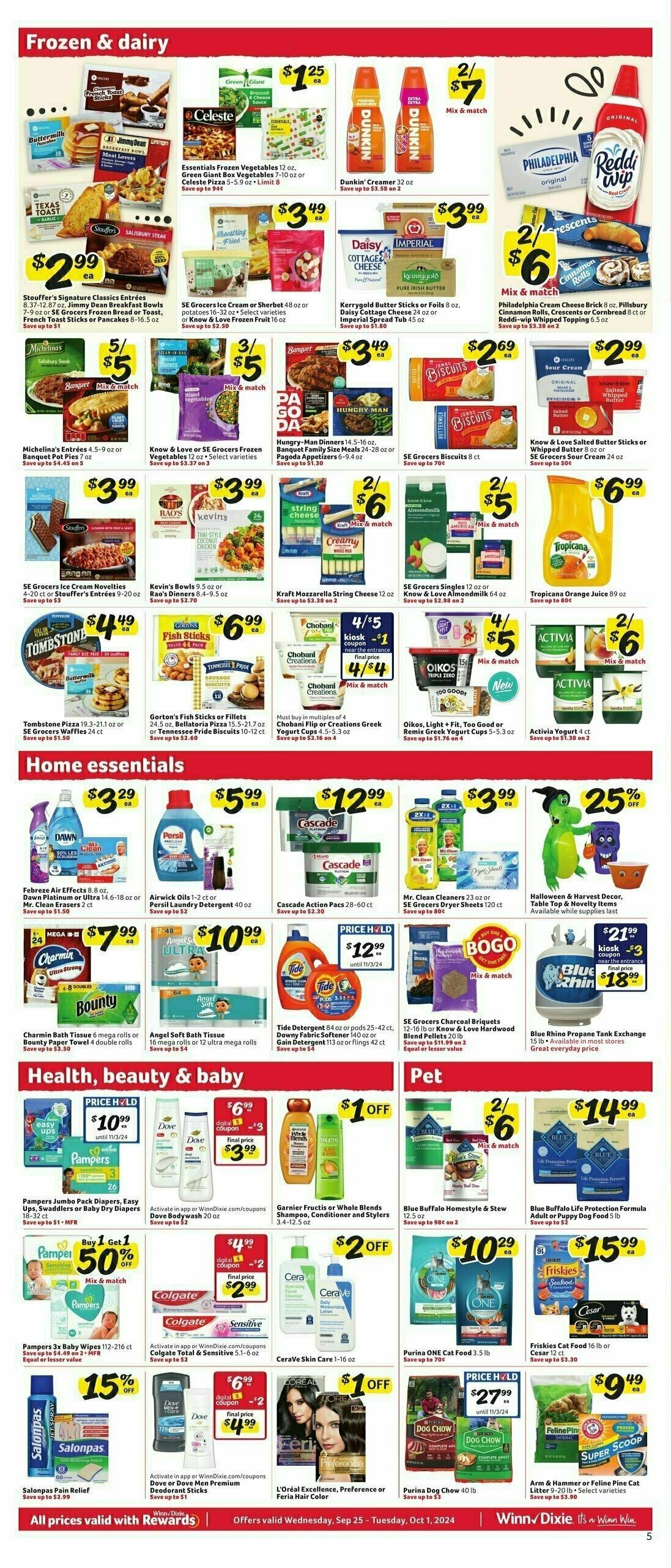 Winn-Dixie Weekly Ad from September 25