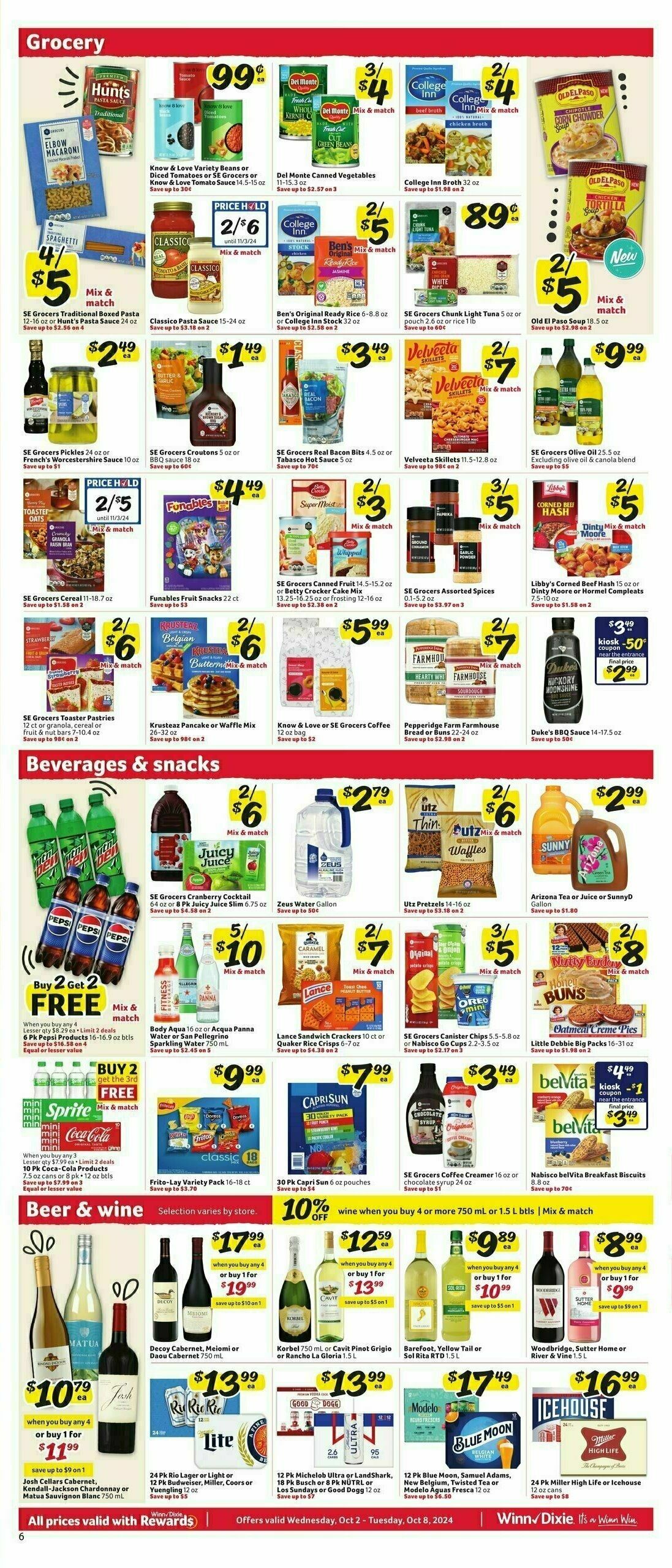 Winn-Dixie Weekly Ad from October 2