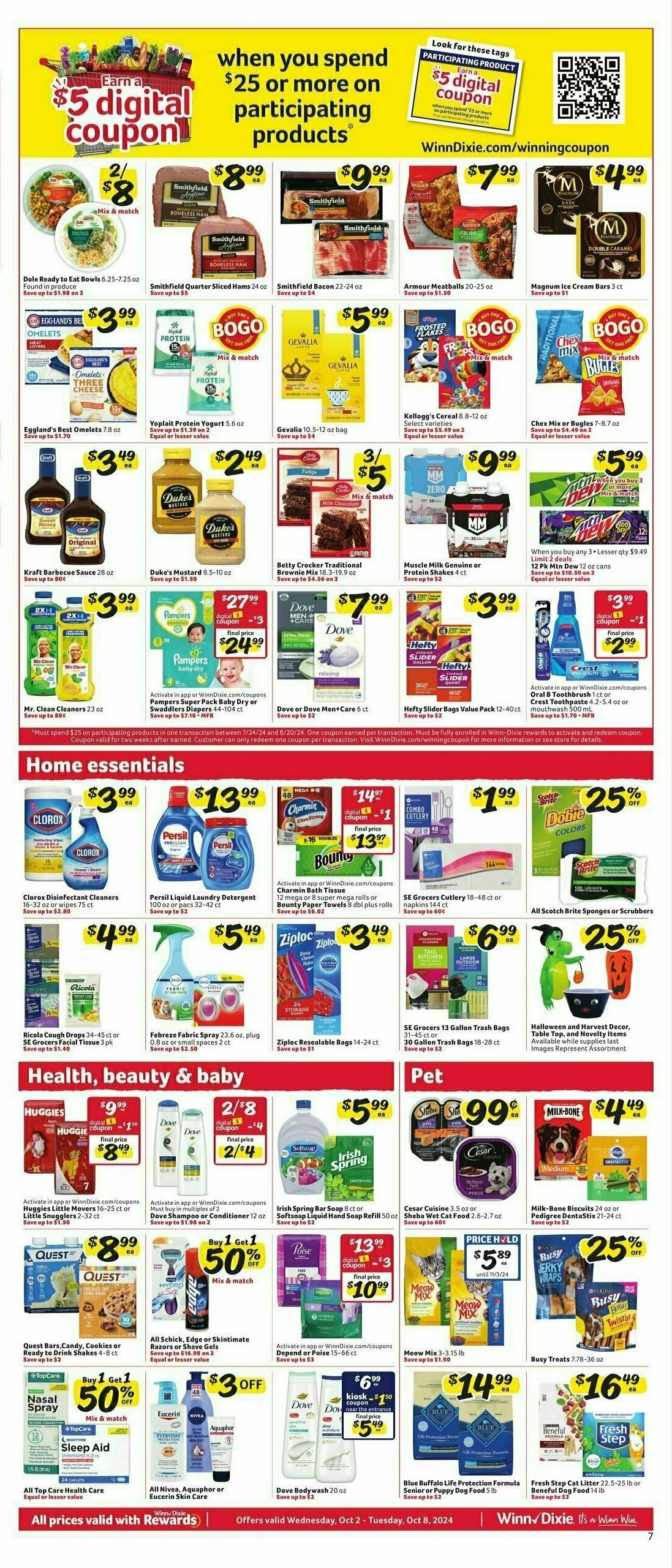 Winn-Dixie Weekly Ad from October 2