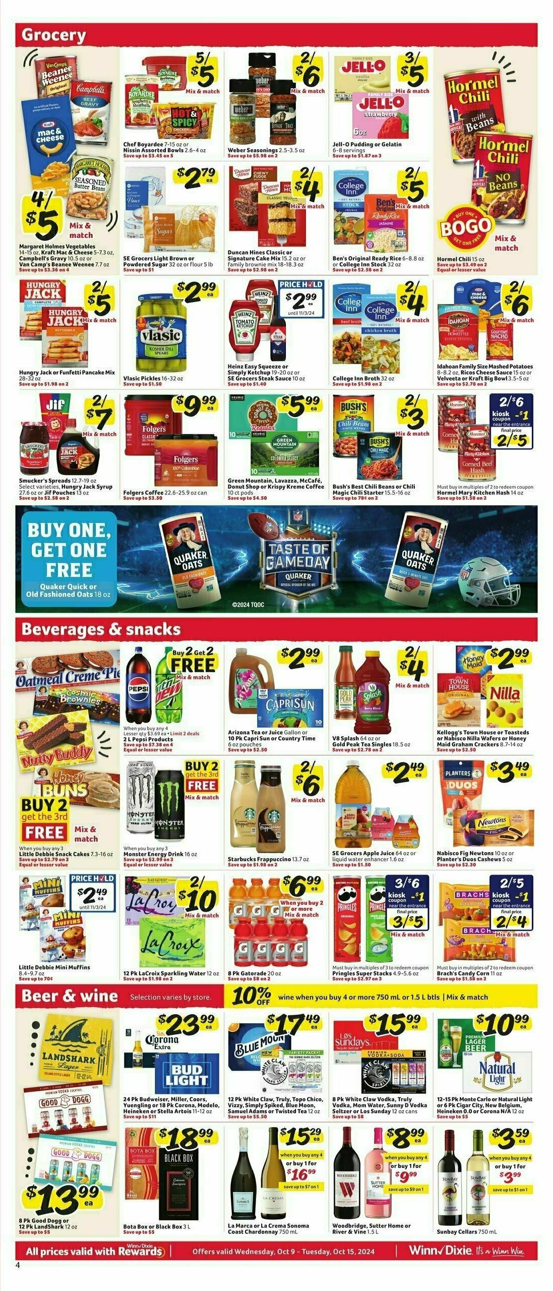 Winn-Dixie Weekly Ad from October 9