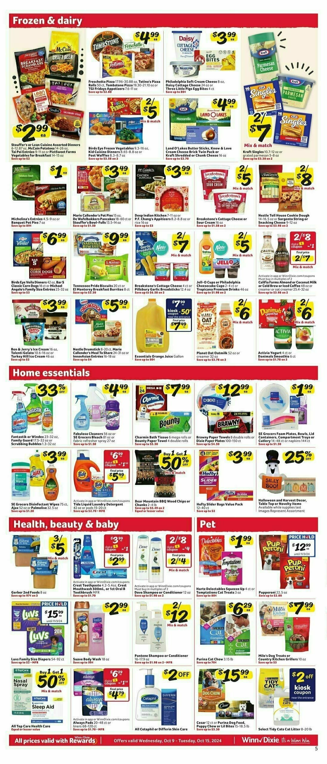 Winn-Dixie Weekly Ad from October 9