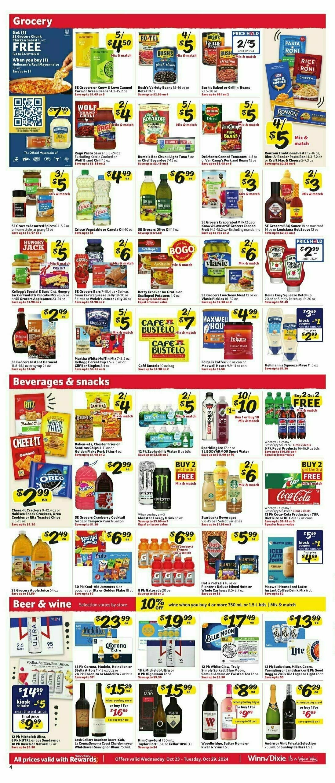 Winn-Dixie Weekly Ad from October 23