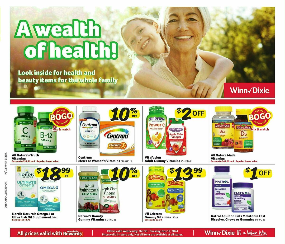 Winn-Dixie Weekly Ad from October 30