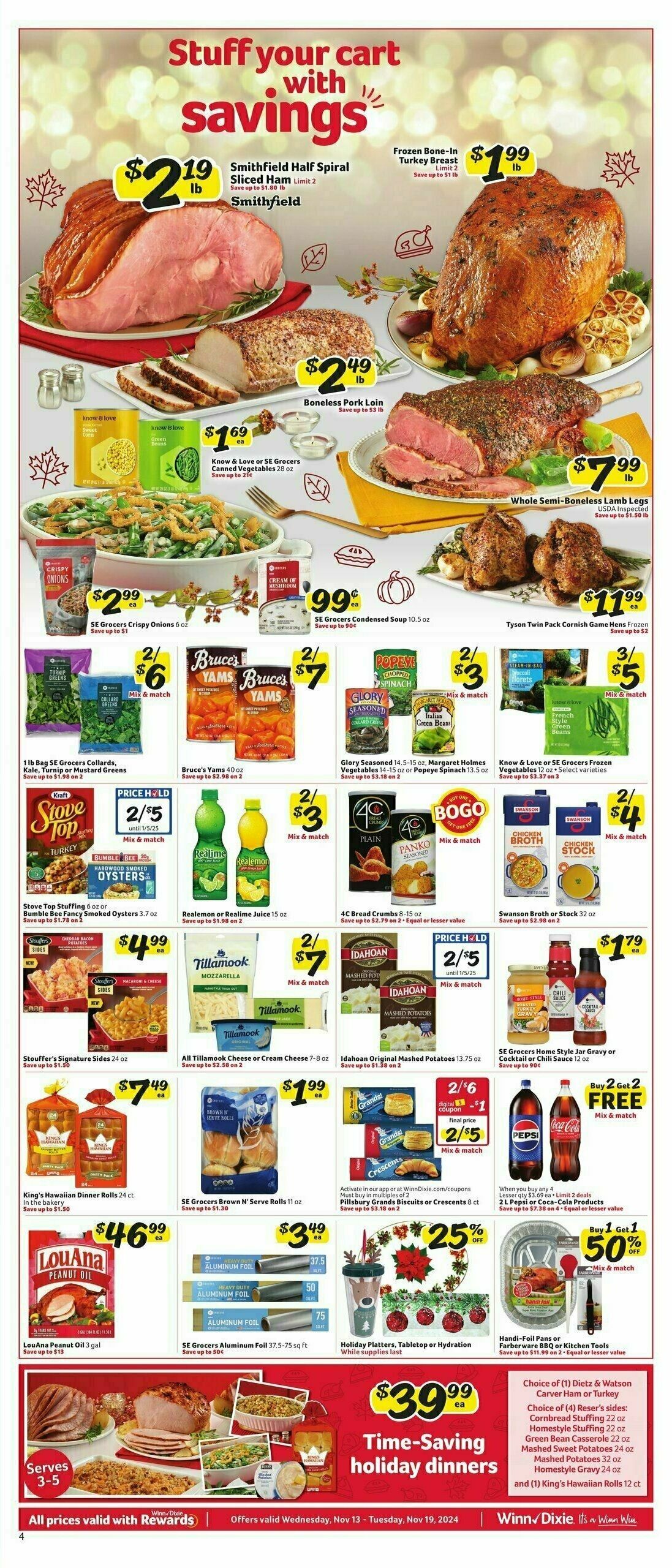 Winn-Dixie Weekly Ad from November 13