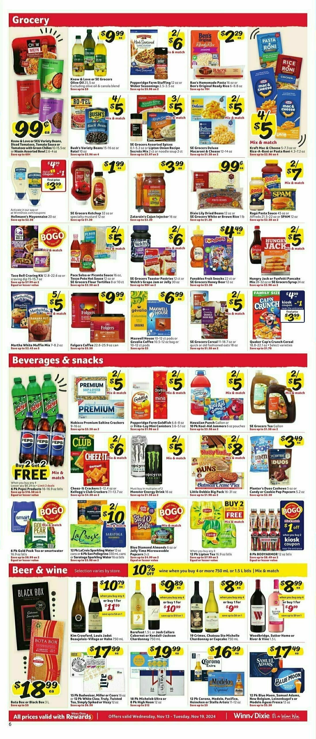 Winn-Dixie Weekly Ad from November 13