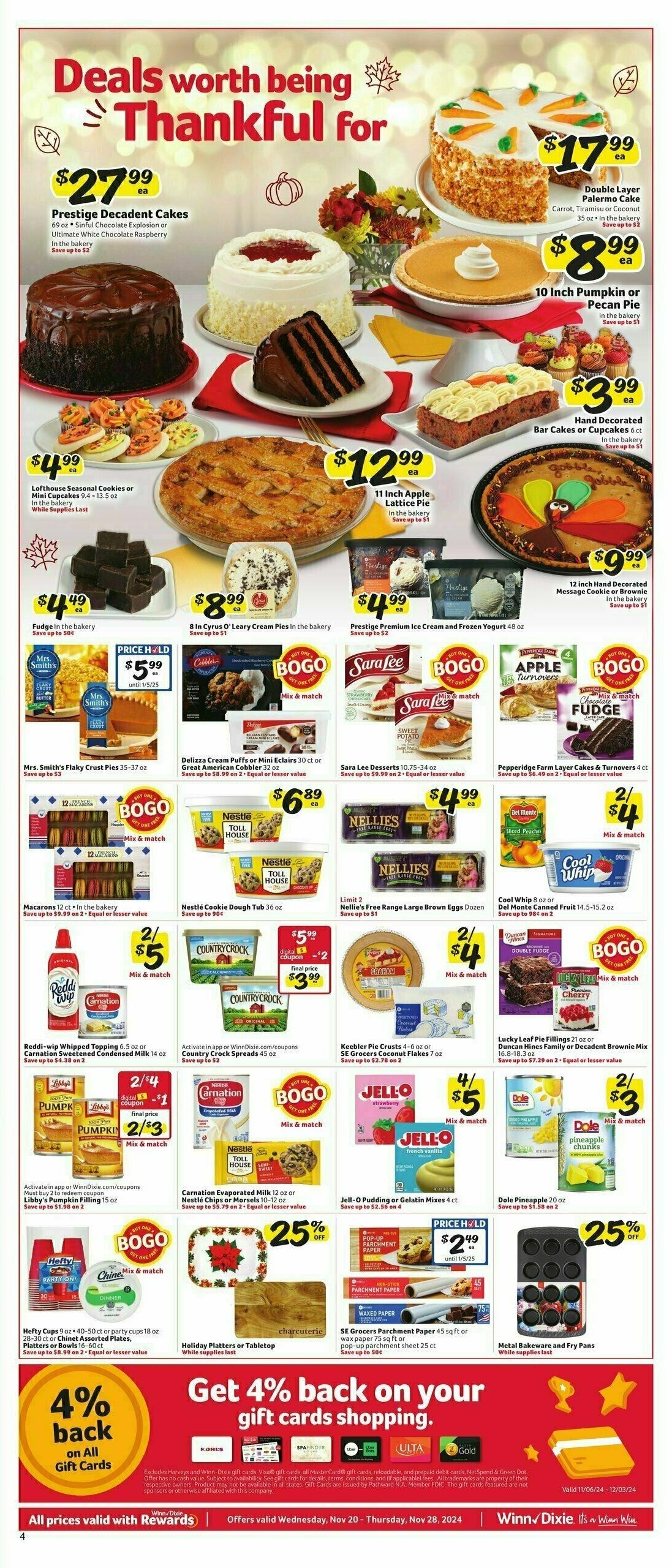 Winn-Dixie Weekly Ad from November 20