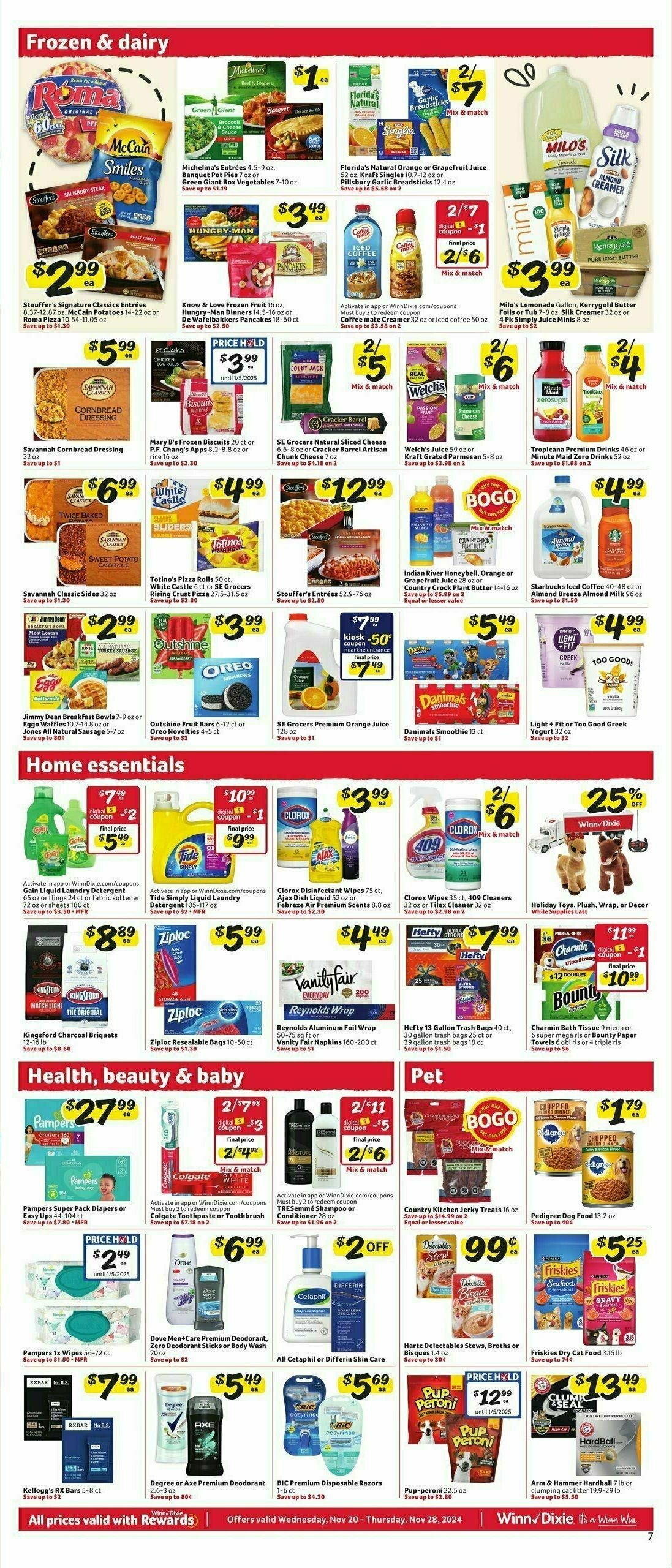 Winn-Dixie Weekly Ad from November 20