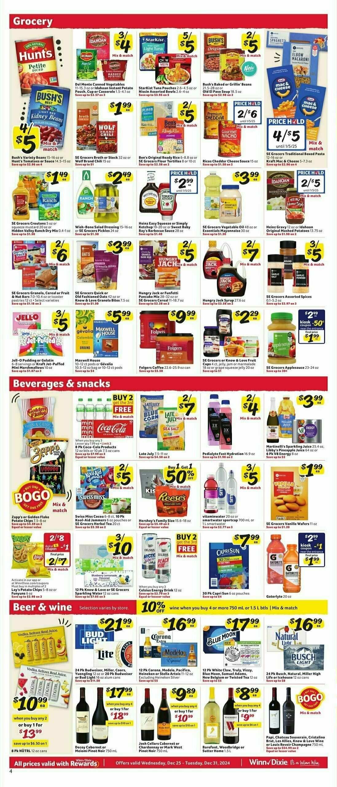 Winn-Dixie Weekly Ad from December 25