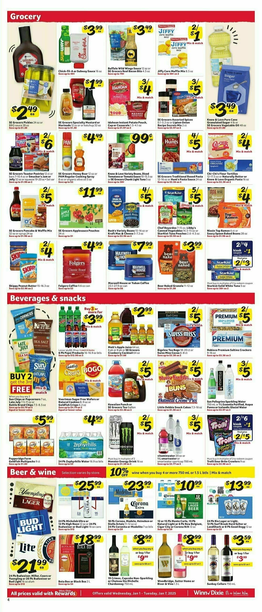 Winn-Dixie Weekly Ad from January 1