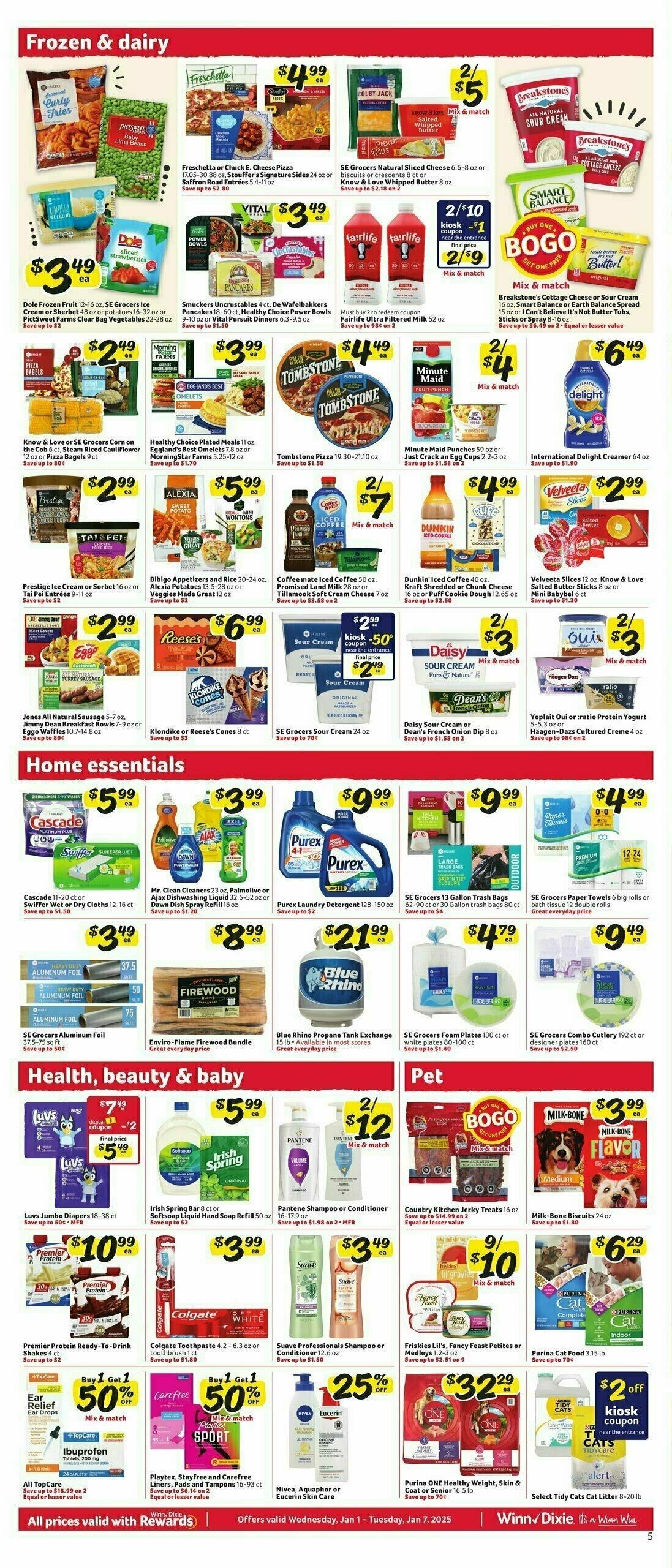 Winn-Dixie Weekly Ad from January 1