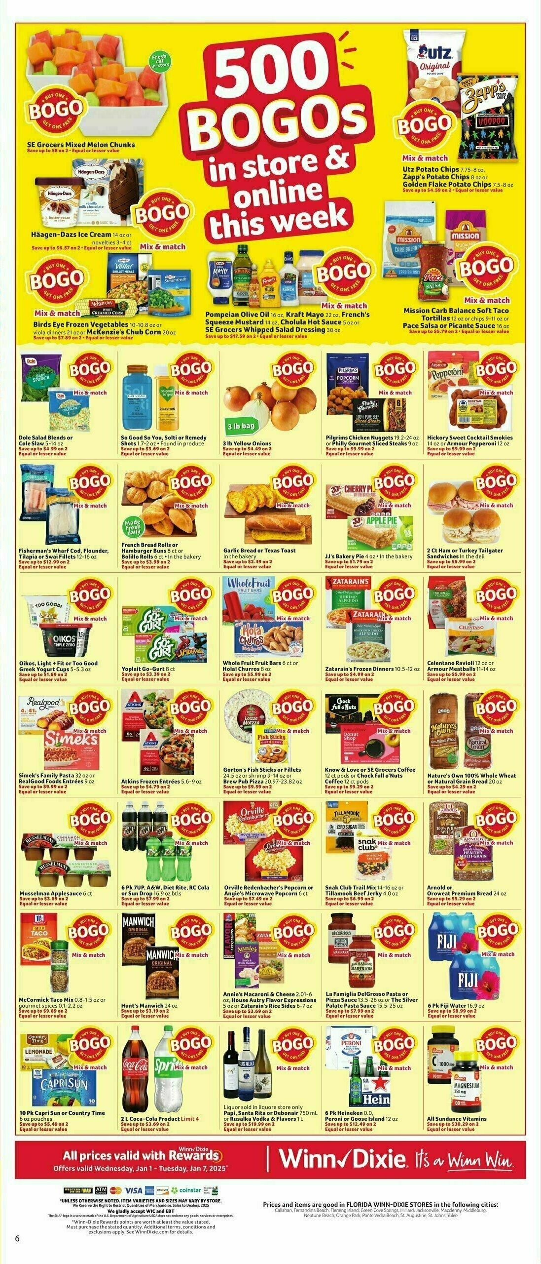 Winn-Dixie Weekly Ad from January 1