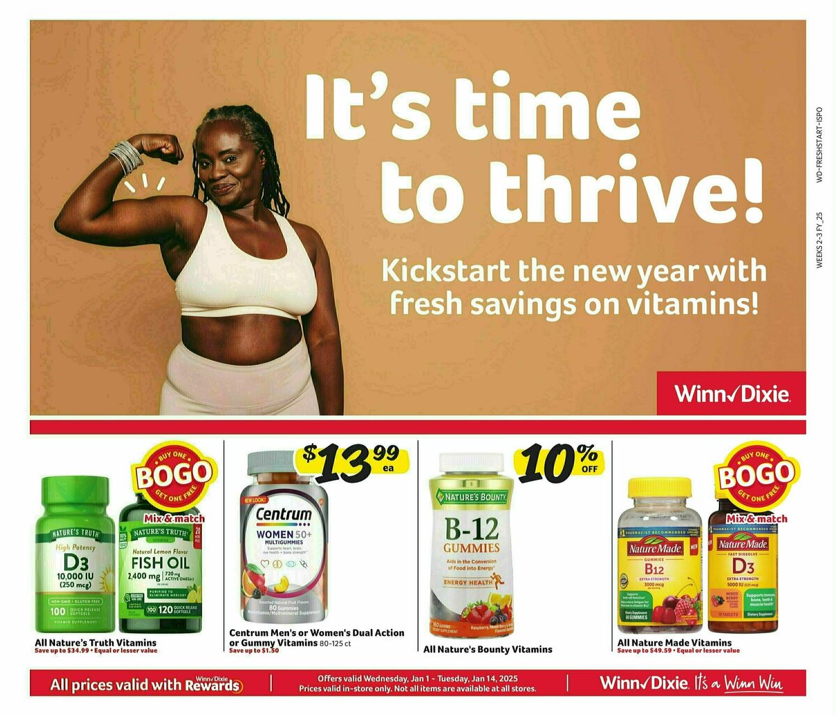 Winn-Dixie Weekly Ad from January 1