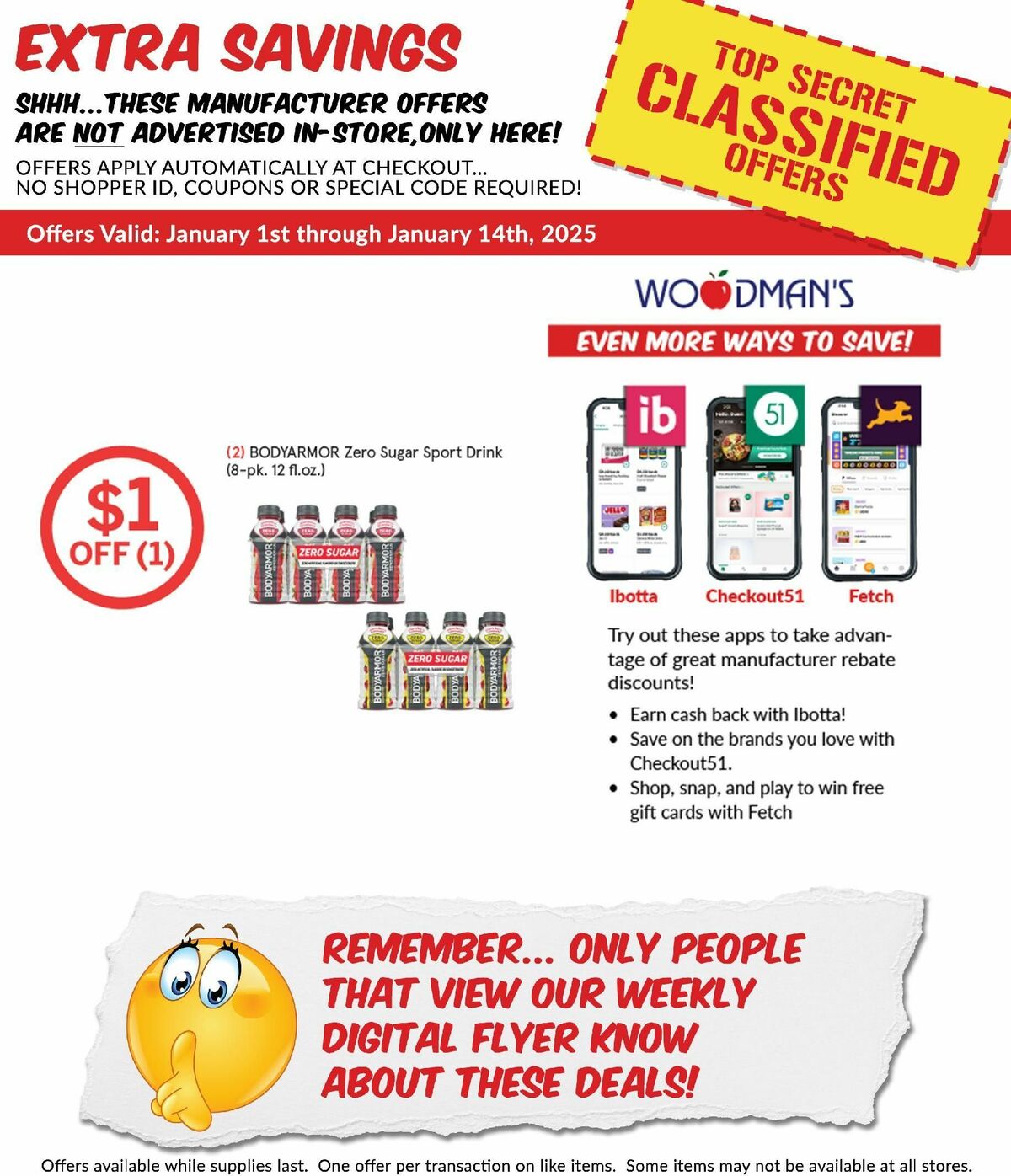 Woodmans Food Market Weekly Ad from January 9