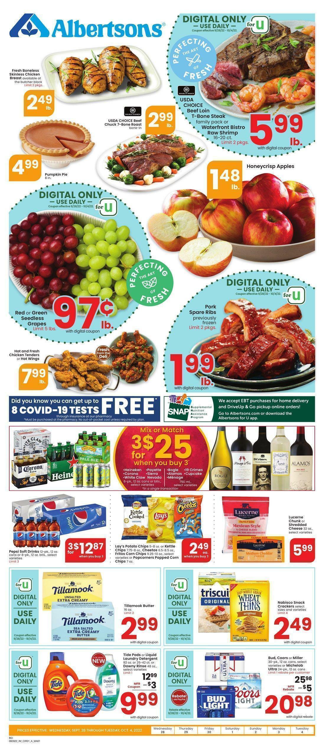 Albertsons Weekly Ads & Special Buys from September 28