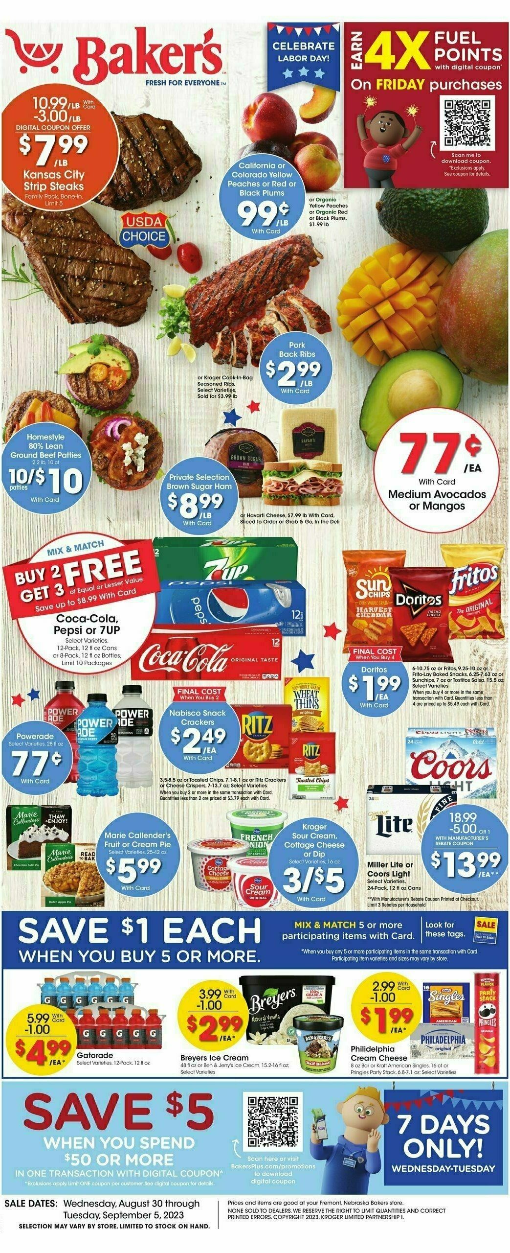 Baker's Weekly Ad from August 30