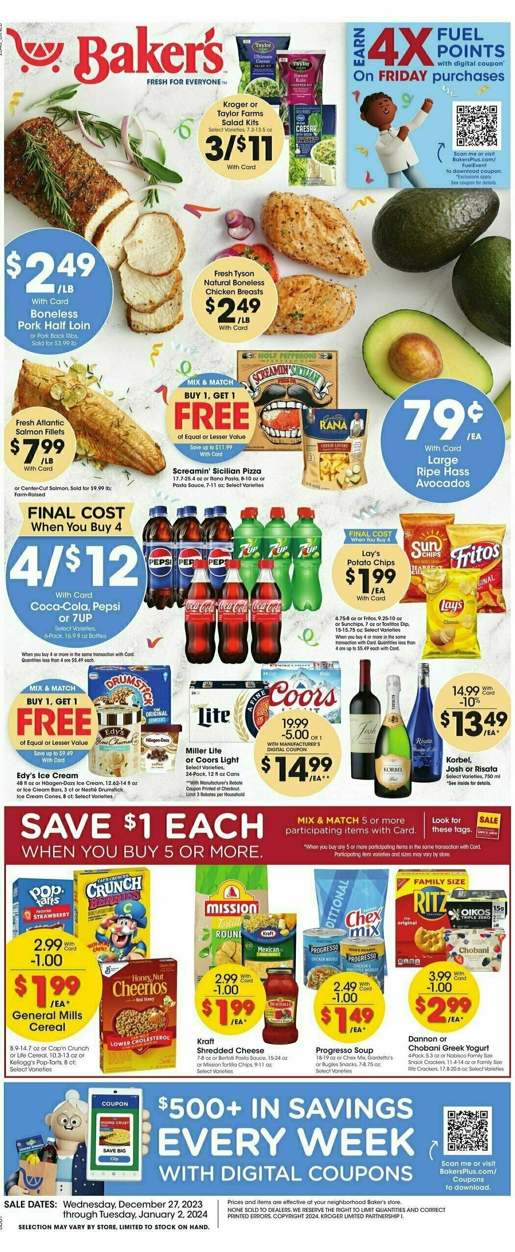 Baker's Weekly Ad from December 27