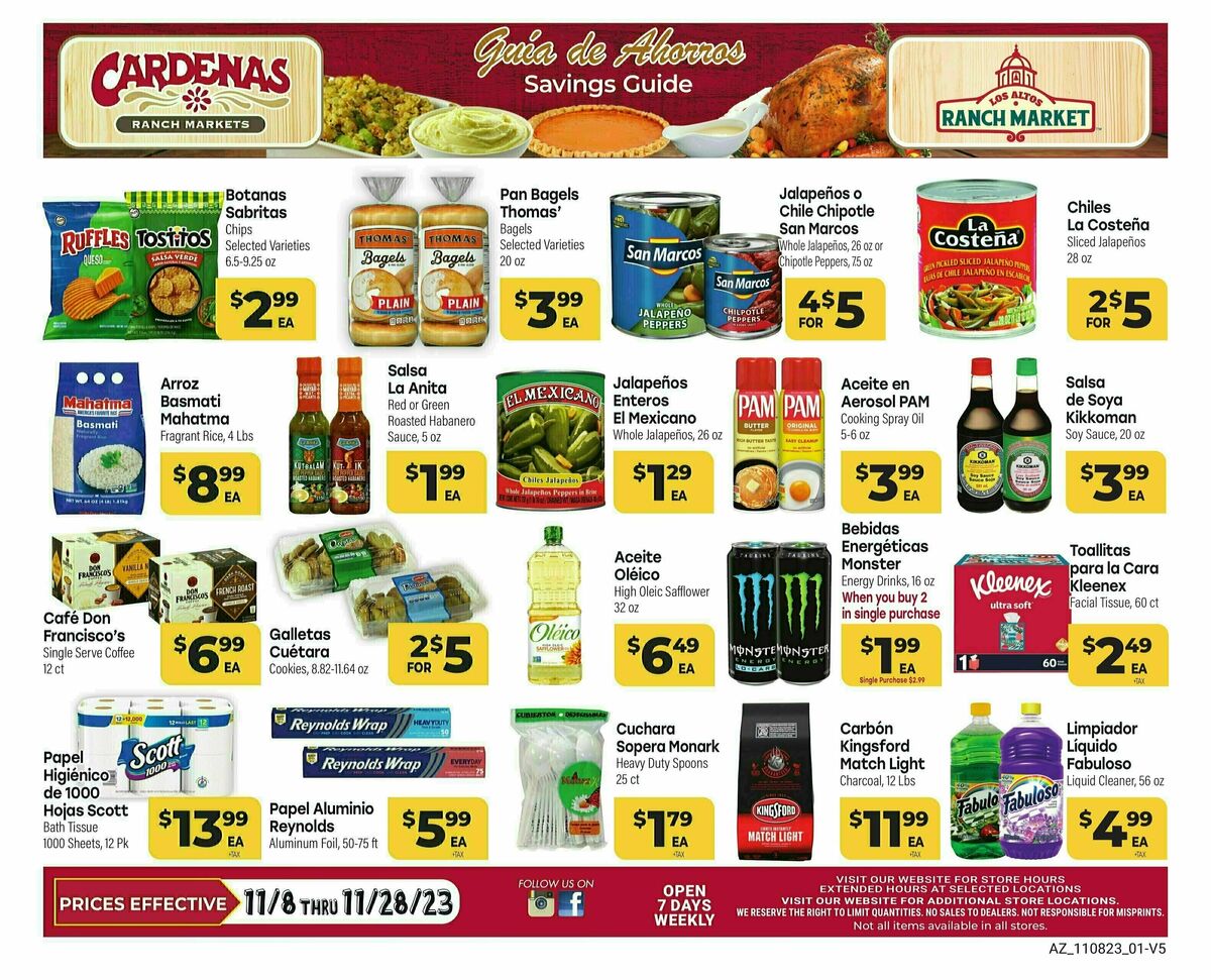 Cardenas Market Monthly Savings Guide Weekly Ad from November 8