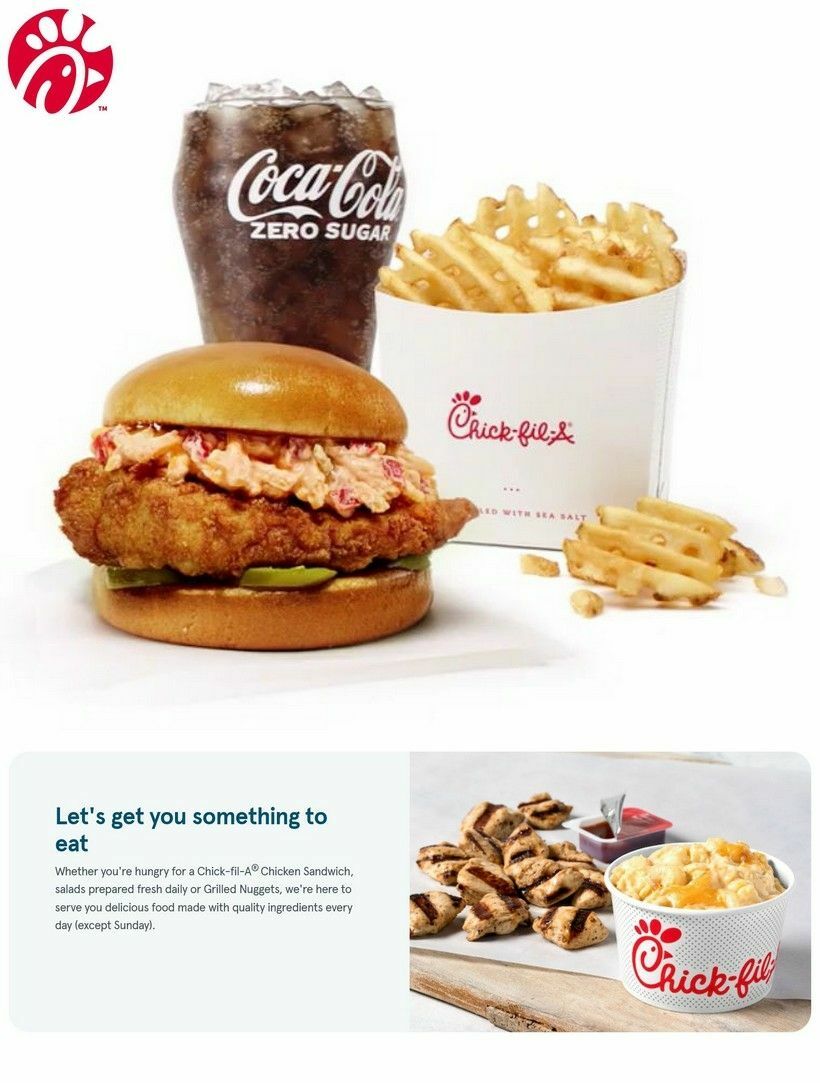 Chick-fil-A Menu from October 6