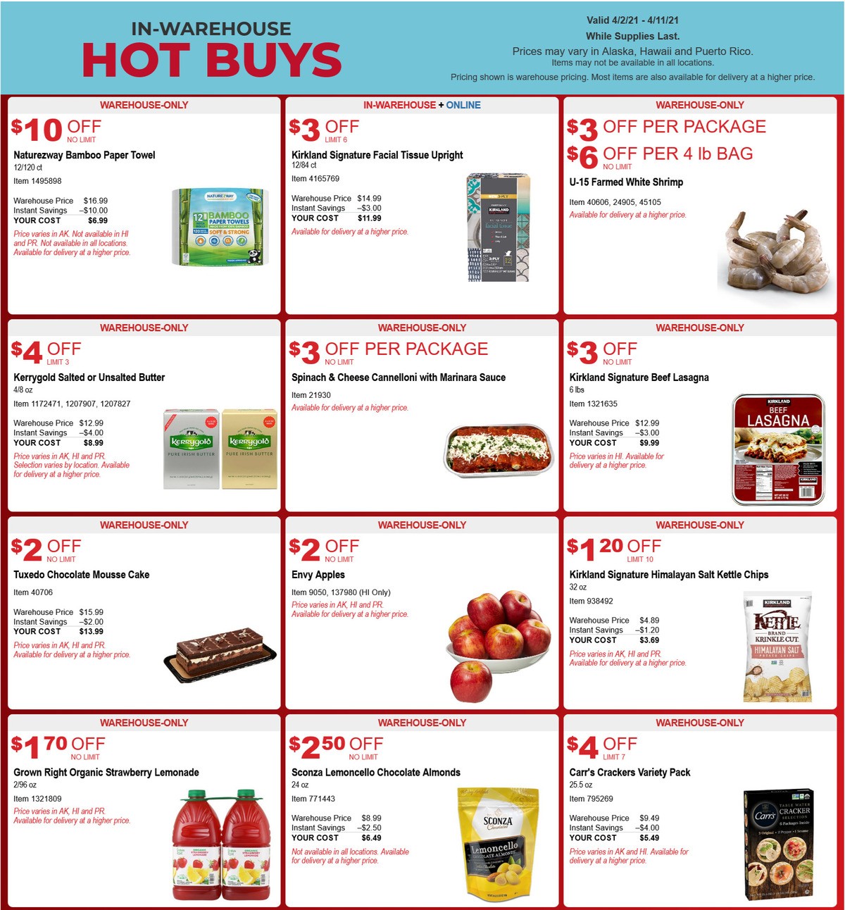 Costco Hot Buys Special Buys and Warehouse Savings from April 2