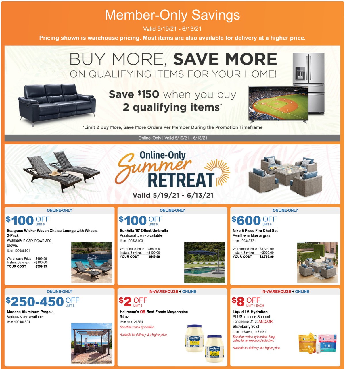 Costco Special Buys and Warehouse Savings from May 19