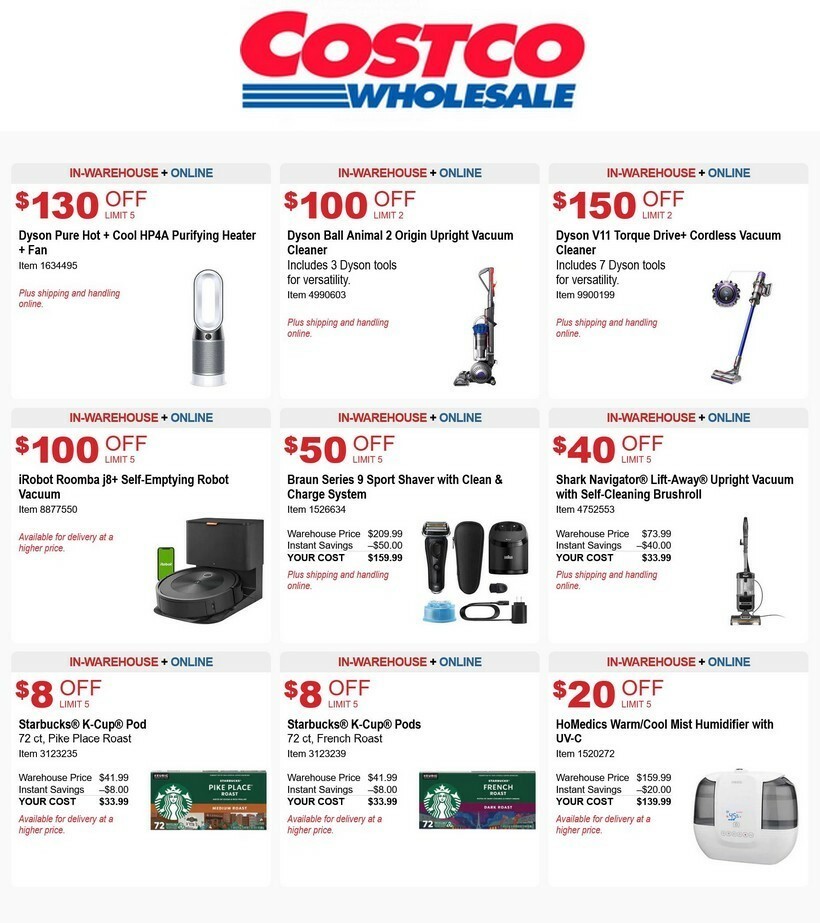 Costco Special Buys and Warehouse Savings from November 21